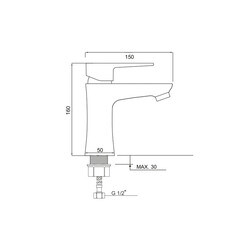 Смеситель для раковины РМС PL однорычажный белый (PL6-001F) - фото 2