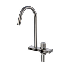 Изображение товара Смеситель для кухни РМС Sus графит с высоким изливом с водопадом (SUS130PVD-017F)