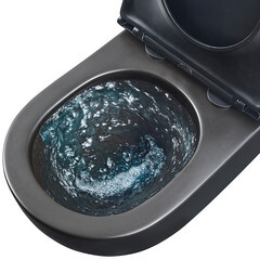 Унитаз подвесной Corsa Deco NX Tornado безободковый черный с сиденьем дюропласт микролифт смыв торнадо (WHNX520STB) - фото 17