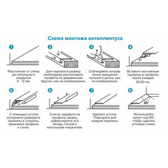 Плинтус алюминиевый напольный серебро 5,9х16х2700 мм L-образный - фото 3