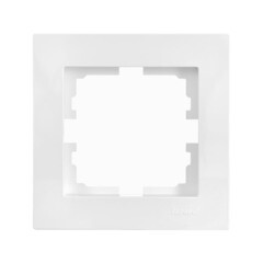 Рамка Lezard Vesna одноместная белая (742-0200-146) - фото 1