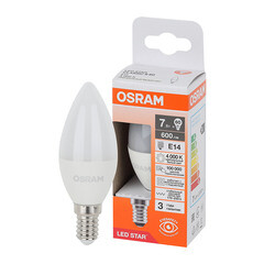 Лампа светодиодная Osram Е14 4000К 7 Вт 600 Лм 230 В свеча матовая - фото 8