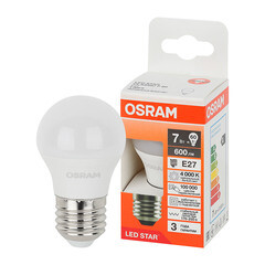 Лампа светодиодная Osram E27 4000К 7 Вт 600 Лм 230 В шар матовая - фото 8
