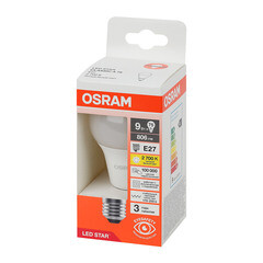 Лампа светодиодная Osram E27 2700К 9 Вт 806 Лм 230 В груша A60 матовая - фото 2