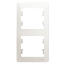 Рамка Systeme Electric Glossa двухместная перламутр (GSL000606)