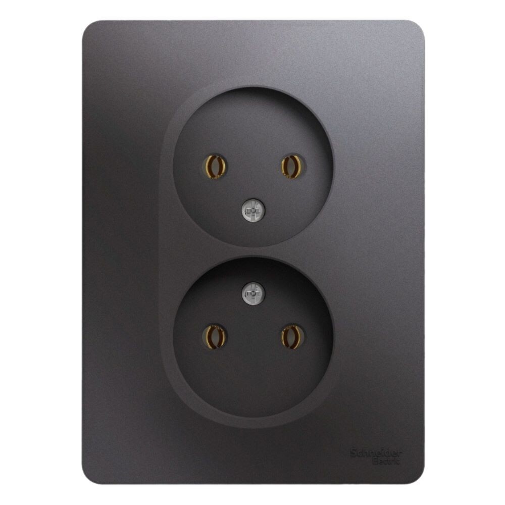 

Розетка Systeme Electric Glossa встраиваемая графит (GSL001320), Серый