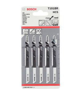 Пилки для лобзика Bosch T101BR (2608630014) по дереву L74 мм чистый рез ...