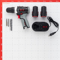 Дрель-шуруповерт аккумуляторная P.I.T. OnePower 12 В 1,5 Ач Li-Ion 2 АКБ и ЗУ (PBM12K-10A/2) - фото 2