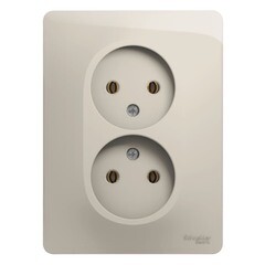 Изображение товара Розетка Systeme Electric Glossa встраиваемая молочная (GSL000920)