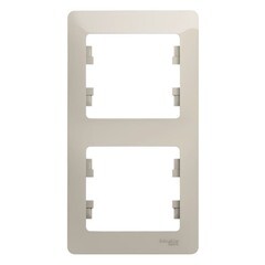 Изображение товара Рамка Systeme Electric Glossa двухместная молочная (GSL000906)