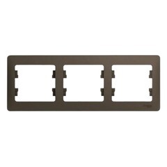 Изображение товара Рамка Systeme Electric Glossa трехместная шоколад (GSL000803)