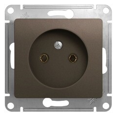 Изображение товара Розетка Systeme Electric Glossa встраиваемая шоколад (GSL000841)