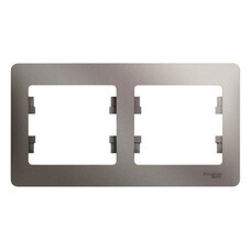 Рамка Systeme Electric Glossa двухместная платина (GSL001202)
