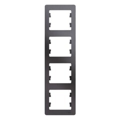 Рамка Systeme Electric Glossa четырехместная графит (GSL001308)