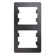 Рамка Systeme Electric Glossa двухместная графит (GSL001306)