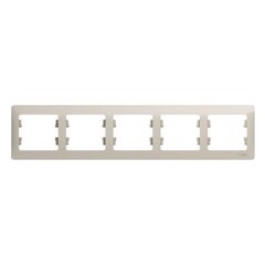 Изображение товара Рамка Systeme Electric Glossa пятиместная молочная (GSL000905)