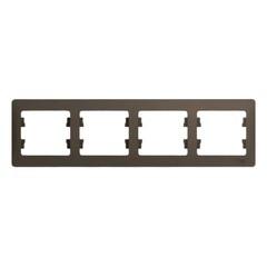 Изображение товара Рамка Systeme Electric Glossa четырехместная шоколад (GSL000804)