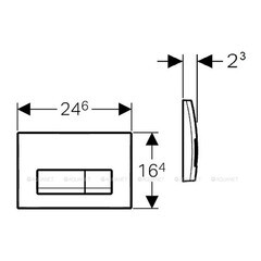 Клавиша смыва для инсталляций Geberit Delta 50 черная (115.119.DW.1) - фото 11