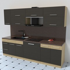 Панель стеновая для кухни искусственный камень 2400х600х12 мм brown - фото 2