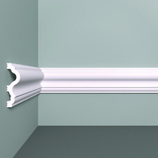 Молдинг из экополимера ударопрочный 60х18х2000 мм под покраску Bello Deco XPS M 6 белый
