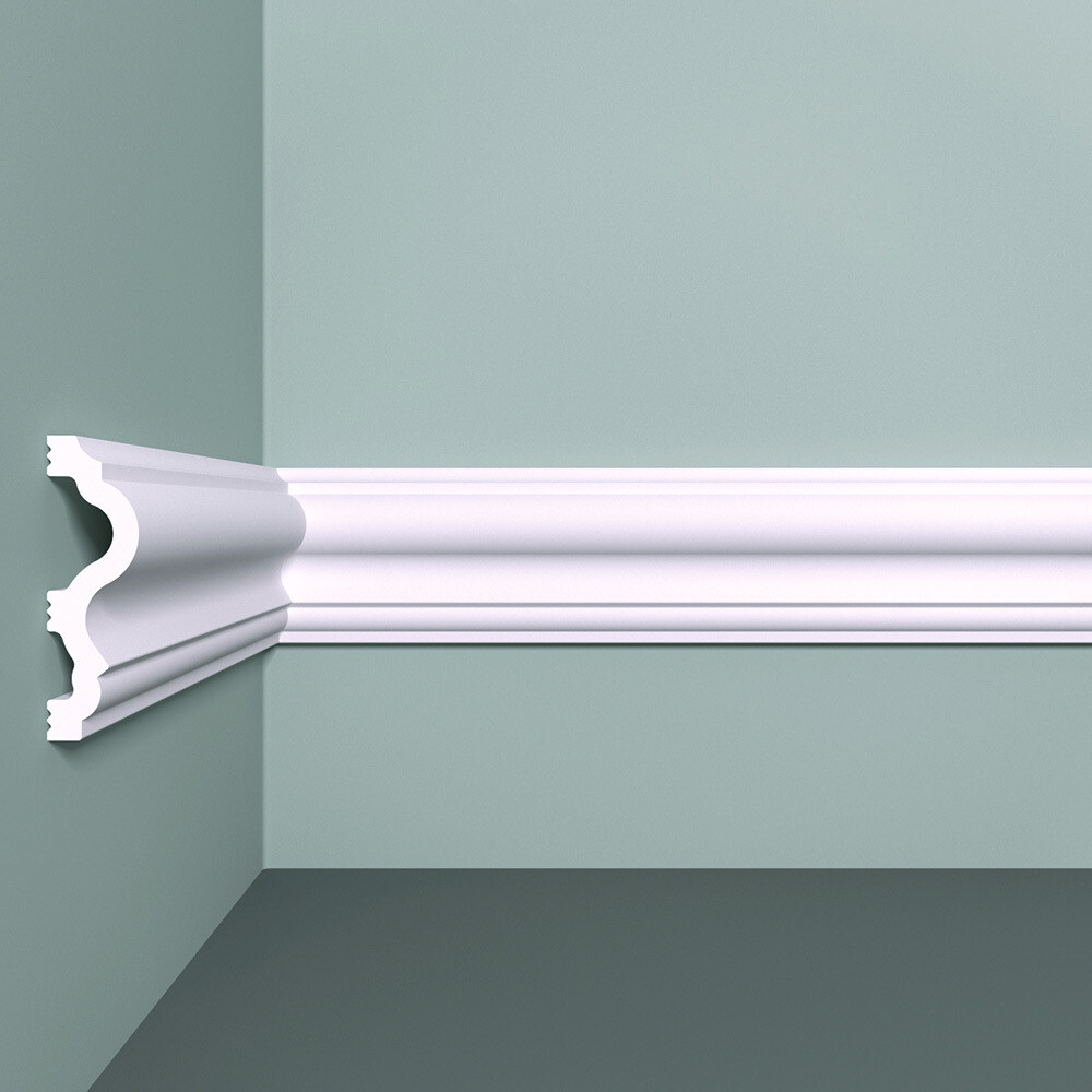 Молдинг из экополимера ударопрочный 60х18х2000 мм под покраску Bello Deco XPS M 6 белый