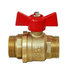 Кран шаровой латунный БАЗ Standart 1 НР(ш) х 1 НР(ш) проходной бабочка прямой (БАЗ.А32.1.25.40) - фото 3