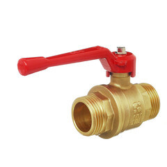 Кран шаровой латунный БАЗ Standart 3/4 НР(ш) х 3/4 НР(ш) проходной ручка прямой (БАЗ.А32.0.20.40) - фото 1