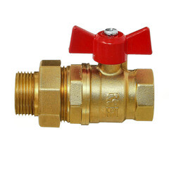 Кран шаровой латунный БАЗ Standart 1 ВР(г) х 1 НР(ш) проходной бабочка со сгоном прямой (БАЗ.А.А31.1.25.40) - фото 3