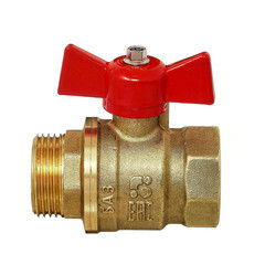 Кран шаровой латунный БАЗ Standart 1 ВР(г) х 1 НР(ш) проходной бабочка прямой (БАЗ.А31.1.25.НГ.40) - фото 3