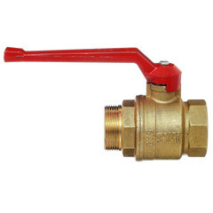 Кран шаровой латунный БАЗ Standart 1/2 ВР(г) х 1/2 НР(ш) проходной ручка прямой (БАЗ.А31.0.15.40) - фото 2