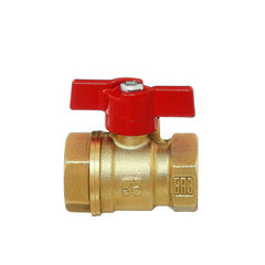 Кран шаровой латунный БАЗ Standart 1/2 ВР(г) х 1/2 ВР(г) проходной бабочка прямой (БАЗ.А30.1.15.40) - фото 3