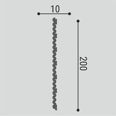 Панель декоративная из экополимера 200х2000х10 мм Bello Deco XPS СП 08/2 белая 0,4 кв.м - фото 2