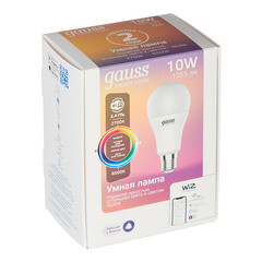 Лампа светодиодная Gauss E27 2700-6500К 10 Вт 970-1055 Лм 220 В груша А60 матовая - фото 3