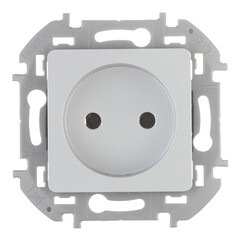 Розетка Legrand Inspiria встраиваемая алюминий (673712) - фото 1
