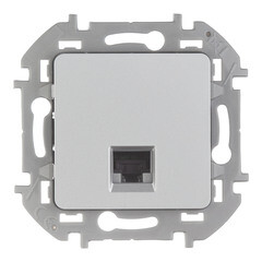 Изображение товара Розетка компьютерная Legrand Inspiria встраиваемая алюминий RJ45 (673827)