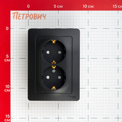 Розетка Systeme Electric Blanca встраиваемая антрацит со шторками (BLNRS001126) - фото 2