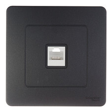 Розетка компьютерная Systeme Electric Blanca встраиваемая антрацит RJ45 (BLNIS045006)