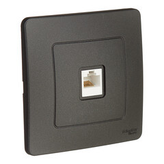 Розетка компьютерная Systeme Electric Blanca встраиваемая антрацит RJ45 (BLNIS045006) - фото 4