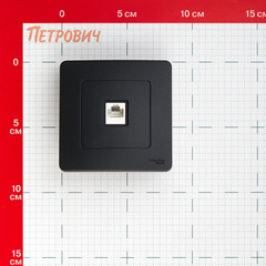 Розетка компьютерная Systeme Electric Blanca встраиваемая антрацит RJ45 (BLNIS045006) - фото 2