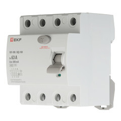 УЗО EKF PROxima ВД-100 63А 3P+N тип AC 300 мА 4,5 кА (elcb-4-63-300-em-pro) - фото 3