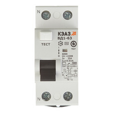 УЗО КЭАЗ OptiDin ВД1-63 25А 1P+N тип AC 30 мА 4,5 кА (221903)
