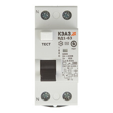 УЗО КЭАЗ OptiDin ВД1-63 40А 1P+N тип AC 30 мА 4,5 кА (221905)
