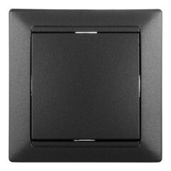 Выключатель Svet Стиль одноклавишный встраиваемый графит (EV 0365-5111) - фото 1