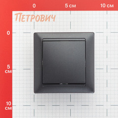 Выключатель Svet Стиль одноклавишный встраиваемый графит (EV 0365-5111) - фото 2