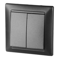 Выключатель Svet Стиль двухклавишный встраиваемый графит (EV 0365-5121) - фото 4