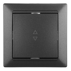 Выключатель Svet Стиль одноклавишный встраиваемый графит (EV 0365-7111) - фото 1