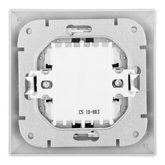 Выключатель Svet Стиль двухклавишный встраиваемый серебро (EV 0365-5128) - фото 3