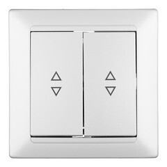 Изображение товара Выключатель Svet Стиль двухклавишный встраиваемый серебро (EV 0365-7128)