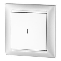 Выключатель Svet Стиль одноклавишный встраиваемый серебро с подсветкой (EV 0365-9118) - фото 4