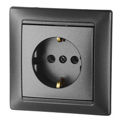 Розетка Svet Стиль встраиваемая графит (EV 0365-6211) - фото 4